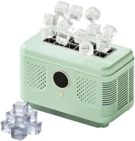 Generic, Stroje na výrobu ledu, Přenosný protilehlý led stroj, 150W Mini Mrazicí zařízení 12 Masivní kostky v 15, Zelená, 150W, 1, 9kg, 56 x 4