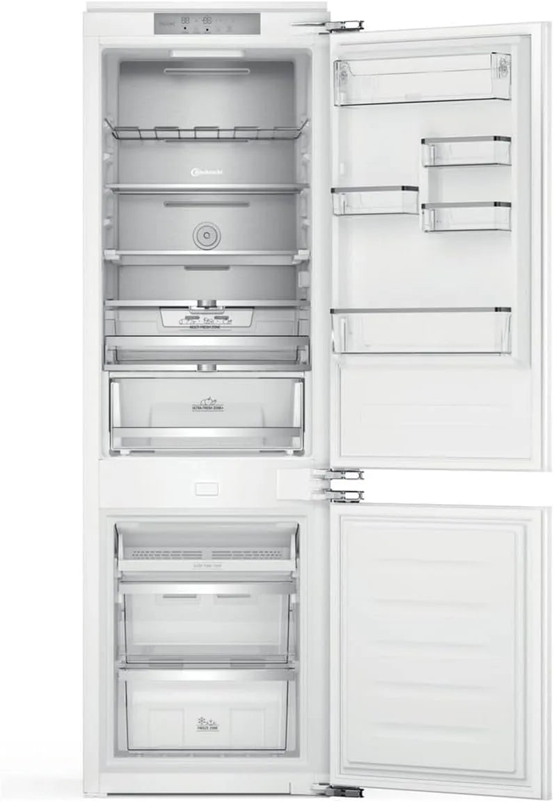 Bauknecht 18F2, Kombinované chladničky s mrazákem, KGITN M built- in lednice / mrazicí kombinace (niche 178) tiché s 34 dB / Total, Bílá, 34 dB