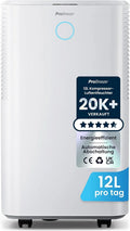 Pro Breeze 12L/24h, Odvlhčovače vzduchu, OmniDry odvlhčovač 12L / 24h odvlhčovací výkon - elektrické odvlhčovače, senzor, Bílá, 12L, 2 l, 38dB
