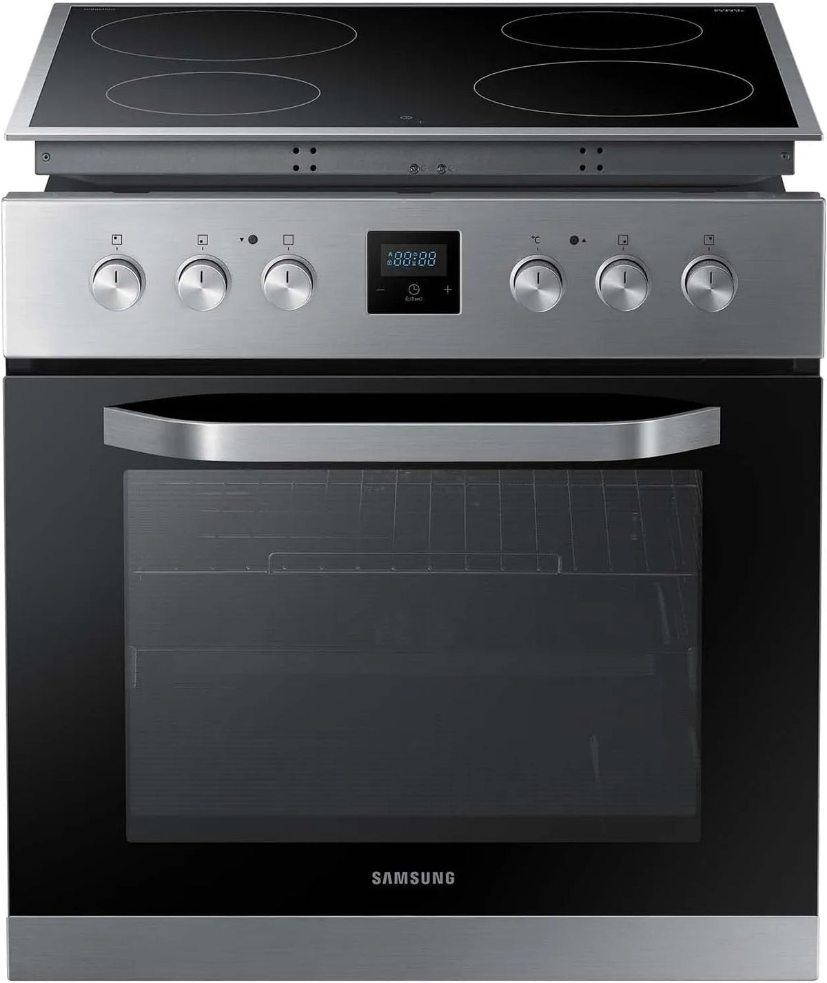 Samsung F-NB69R5701RS, Sety sporáku a trouby, Herdset se skládá z keramického pole a built- v troubě, 69 l, zasouvací kolečka, Černá / stříbrná