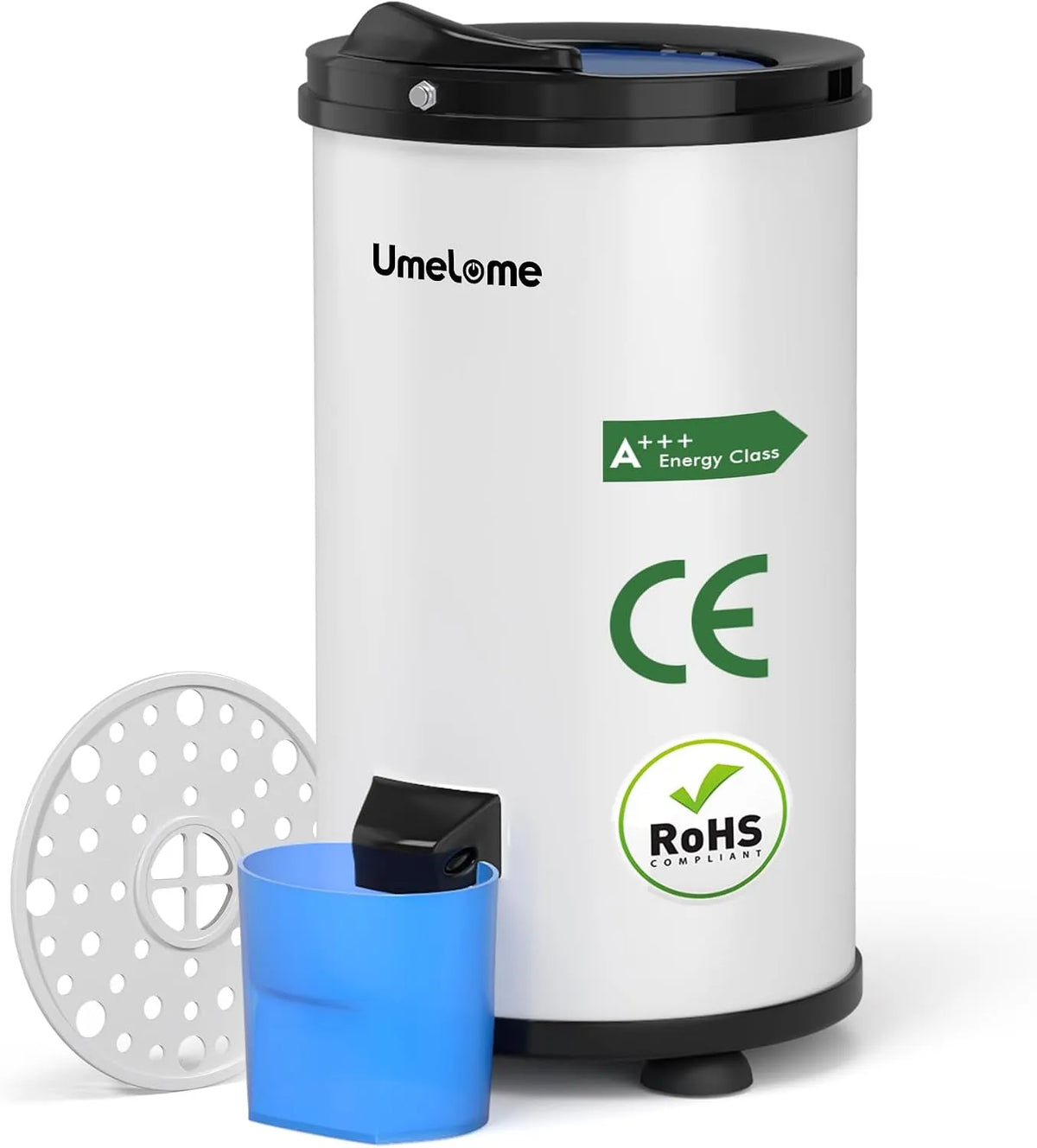 Umelome, Stroje a přístroje pro praní prádla, Spřádací stroj na oblečení 2800 ot. / min., stroj na úsporu energie a výkonu, Bílá, 6kg, 2 l