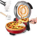 VEVOR 5-stufige, Pece na pizzu, Pizza trouba elektrický Pizzamaker 1200 W pizzový sporák s cordieritovým kamenem, Červená, 1200 W, 315 mm
