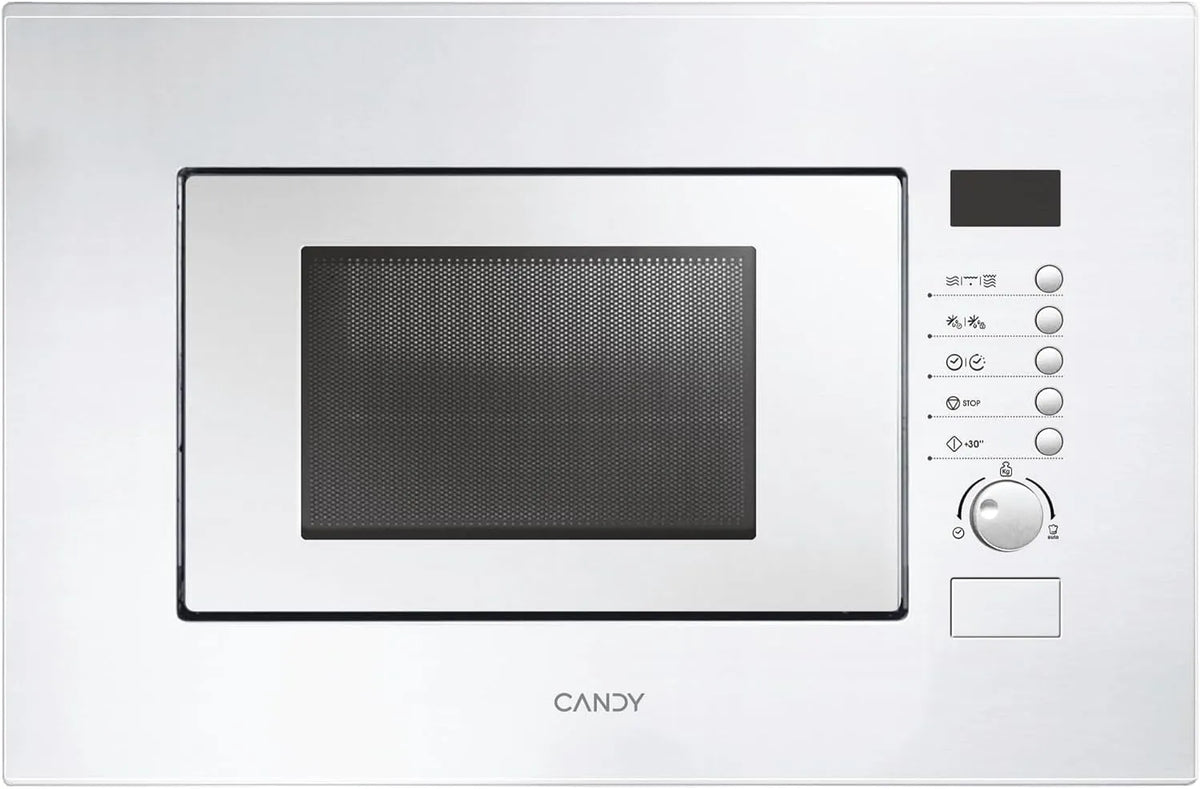 CANDY MIC20GDFB, Mikrovlnné trouby s grilem, integrovaná mikrovlnná trouba s grilem, 20 l, 1000 W, 8 funkcí, digitální, 8, Bílá, 20G