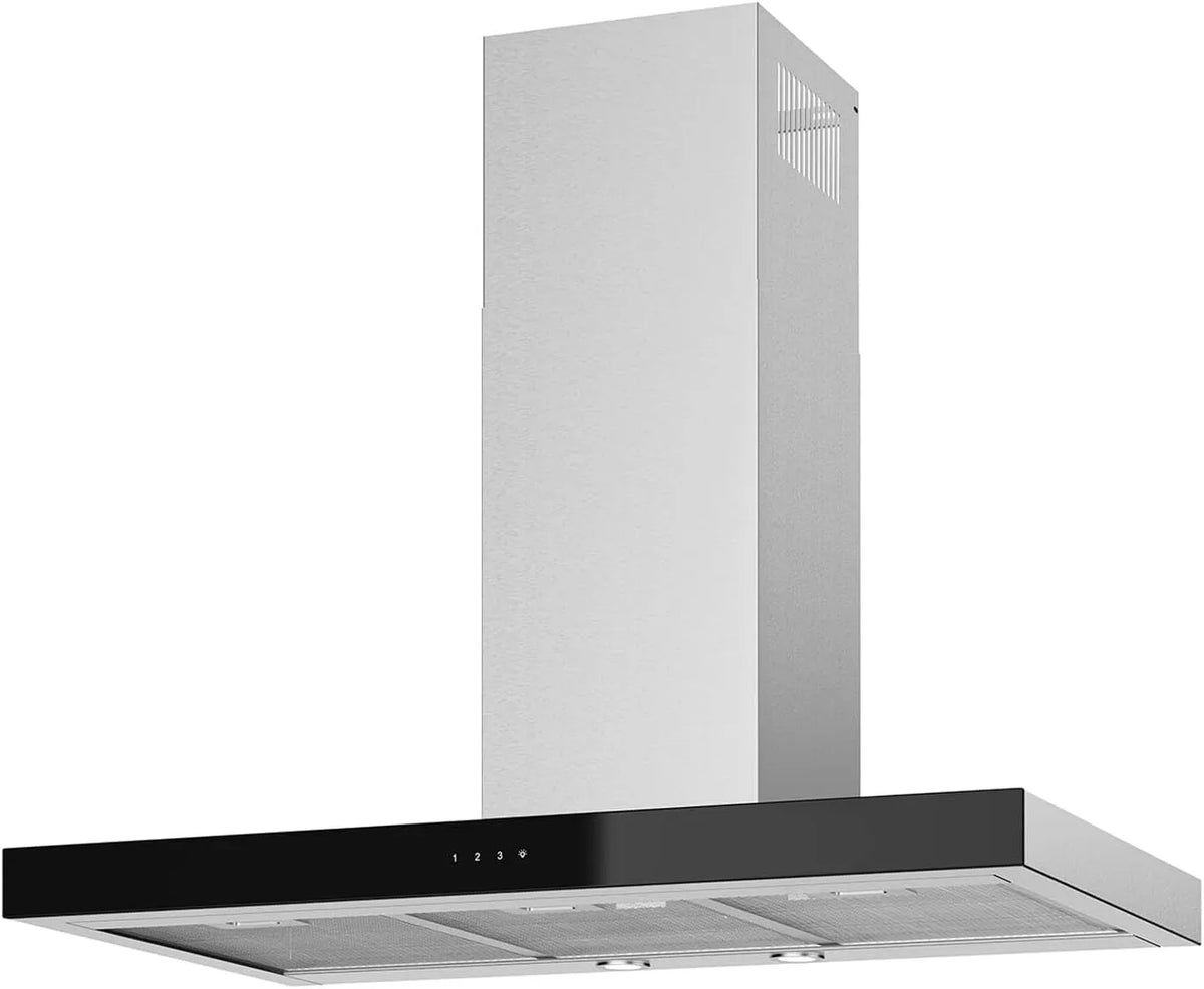 Oranier SIRIA90E1, Nástěnné digestoře, Oranite nástěnná kapota 90 cm nerezová ocel, Stříbrná, 90 cm, 70 dB, 2 x 3