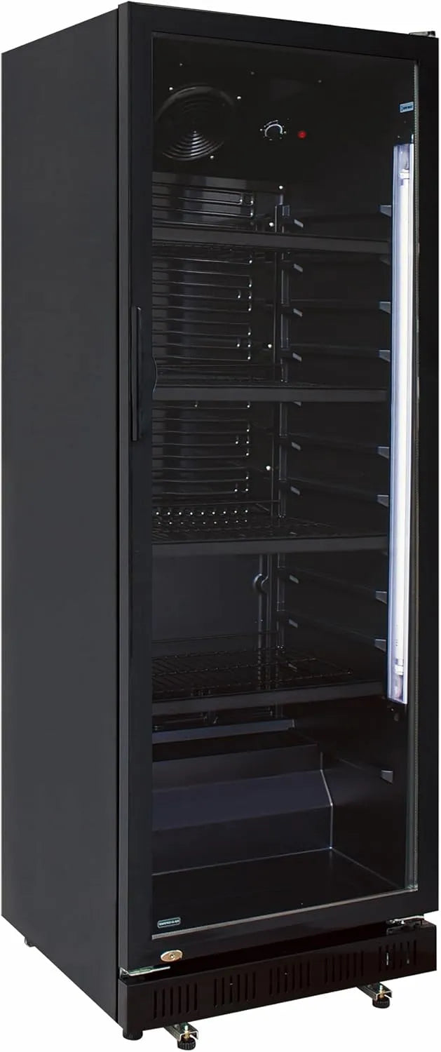 Generisch, Nápojové chladničky, Generická nápojová lednička se skleněnými dveřmi 310 L - Komerční lednička, na, Černá, 310 L, 620 x 635 x 1562 mm