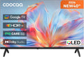 coocaa DVB-T HDR10, Televizory, /-T2/-C/-S/-S2 40 palců TV, 100cm, QLED FHD Smart TV s Google TV, HLG, Dolby, Černá, QLED