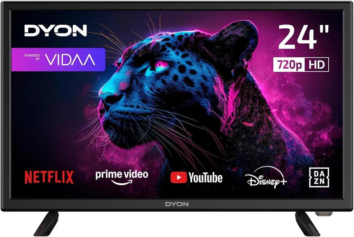 DYON, Televizory, Film Smart 24 VX 24 palců HD Smart TV, Černá, 24 V, 60 cm, 230V, 12V