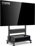 FITUEYES, Stojanové nohy, TV Stojan Rolling Bar s odděleným úložištěm pro 40- 85 Inches, černá, 85 Inch, 60 kg, 1406 mm, 1V