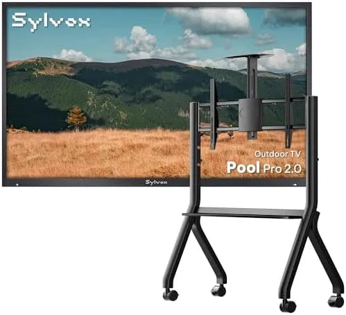 SYLVOX, Televizory, 43 palců Outdoor Smart TV s rollovatelným stojánkem, Černá, 4K, 60 Hz, 2x10
