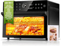 cookwise, Horkovzdušné fritézy, 30L Hot Air frier XXL Mini trouba s LED touchscreen, Mini trouba s cirkulujícím, Černá / stříbrná, 30L, 1800W