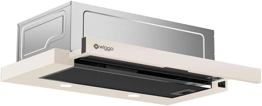 Wiggo WE-632R 300m3, Podstavné digestoře, rozsah kapota 60cm krém I Ploché obrazovky kapota pro výfukový vzduch nebo, Černá / stříbrná, 60cm