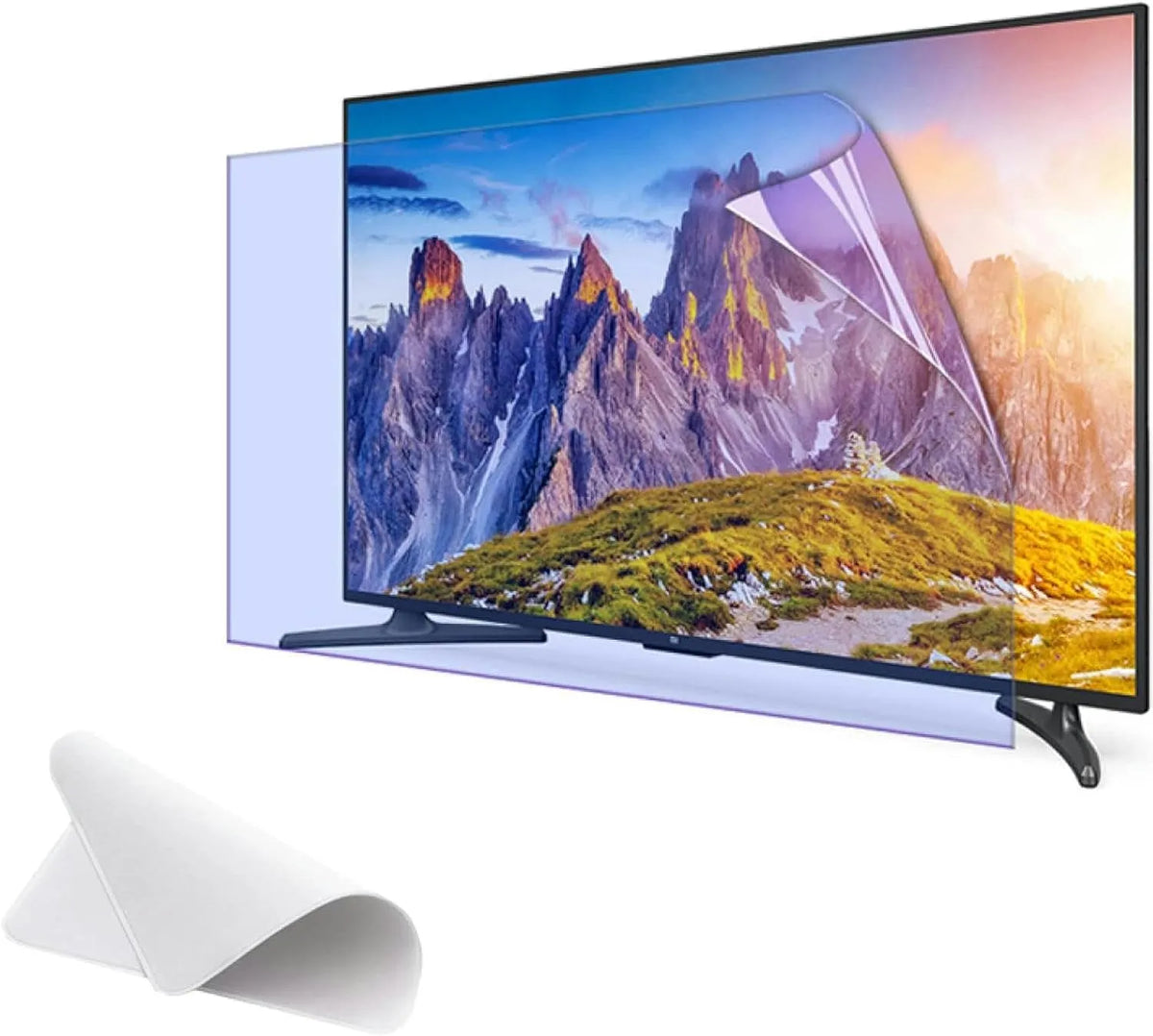 RAGOPILEN, Ochranné prvky obrazovky TV obrazovka ochranný film, mat TV obrazovka ochranný film 75-85 palců Čirý modrý, Černá, 77inch