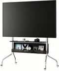 XRRJFYH, Stojanové nohy, TV stojan Rolling bar, pro televizory od 32 do 86 palců, TV stojan noha, TV, Černá, 120 × 60 × 123 cm, 50 kg, 2, 5 cm