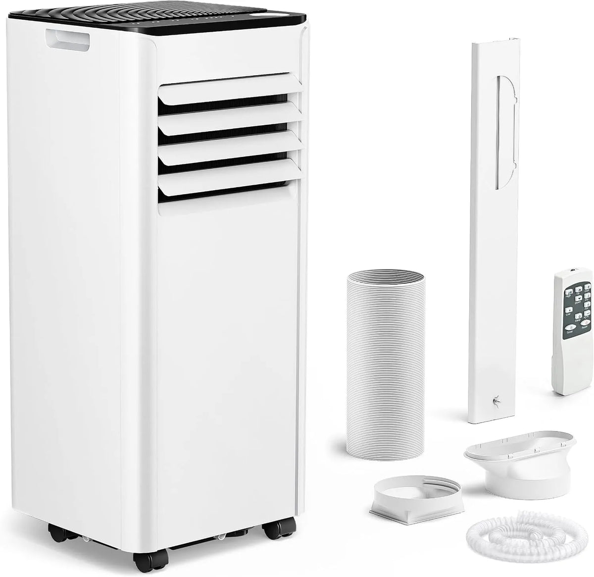 Temprium 25m2, Mobilní klimatizace, Mobilní klimatizátor 9000 BTU 2.6kW, chlazení a ventilace a odvlhčování, velikost, Bílá, 9000 BTU, 2.6kW