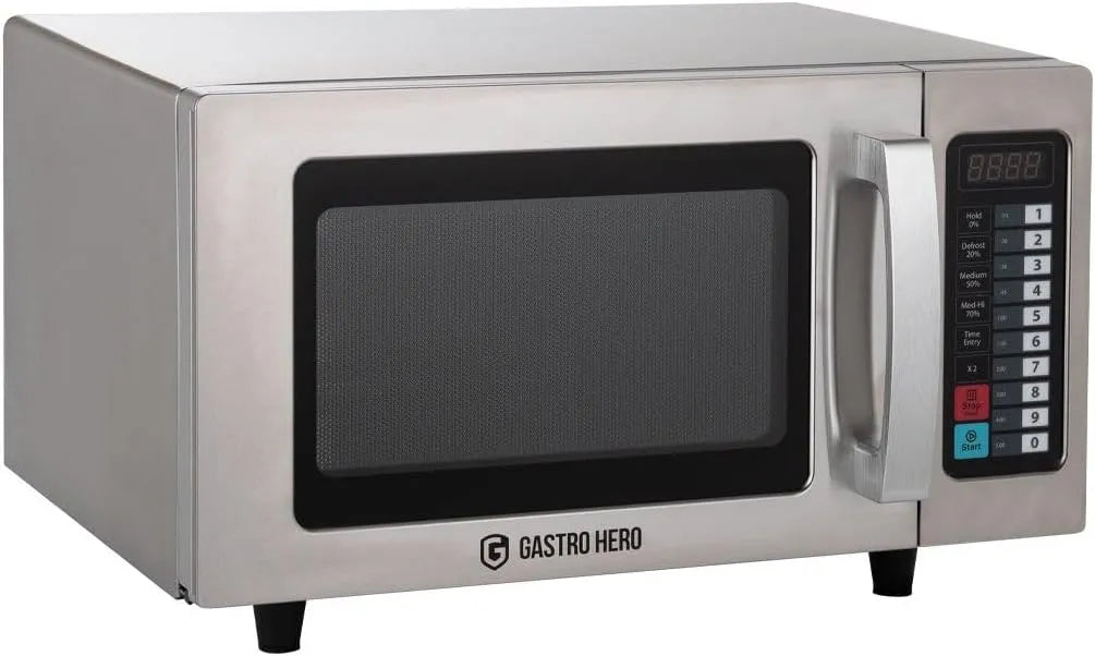 GastroHero MW-ECO1000, Mikrovlny, mikrovlnná trouba, 25L, gastronomie, nerezová ocel MW, Stříbrná, 1000 G, 1000 W