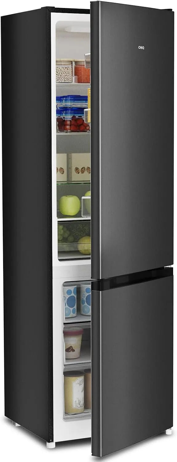 CHiQ CBM260LC, Kombinované chladničky s mrazákem, 262 L chladicí mrazicí kombinace, černá, energetická třída C, 38 dB, 260L, 262 L