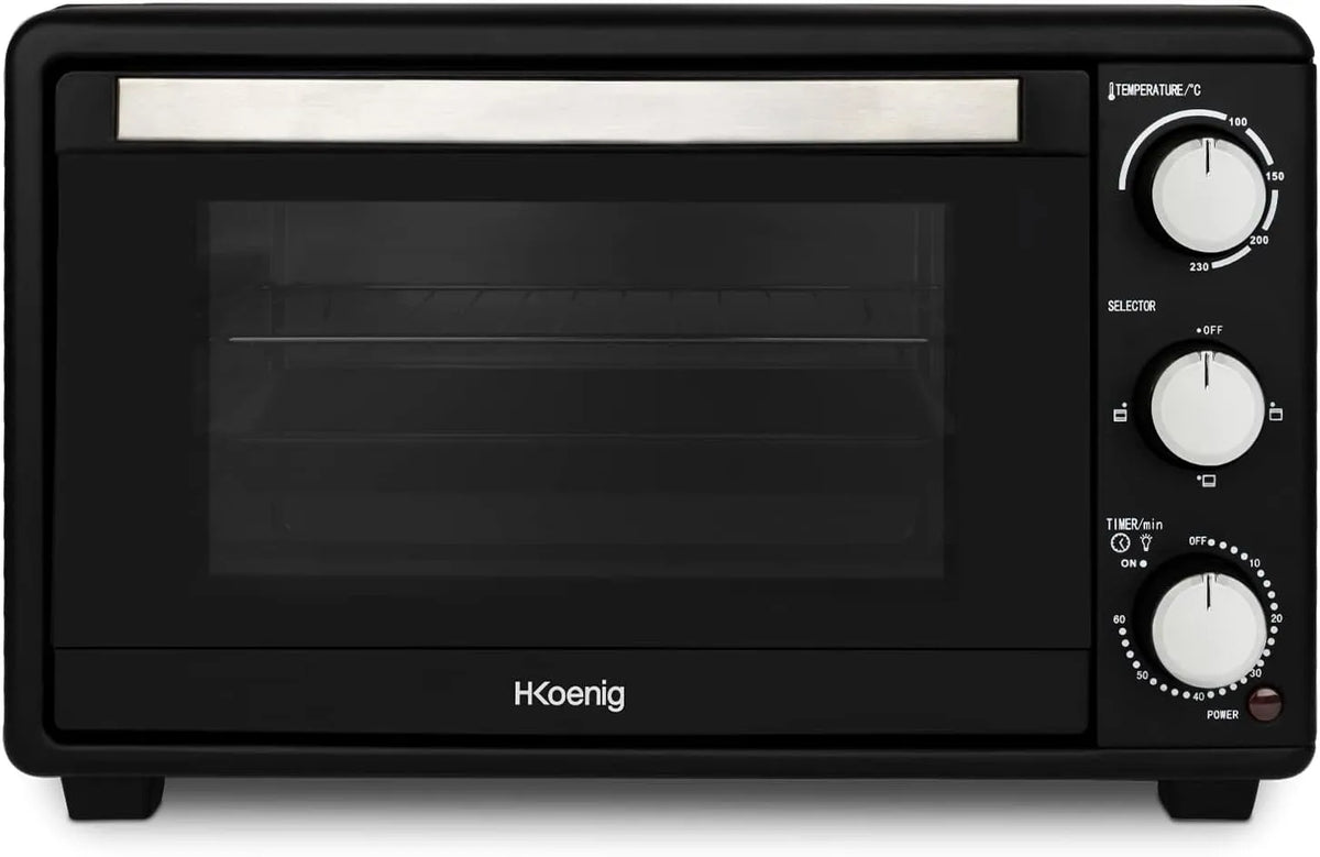 H.Koenig FO25, Mini trouby, H. Koenig Mini-ovens 25L Electric Compact Multifunkční Výkonný 1500W, Průhledná, 25L, 1500W, 2l, 25 v