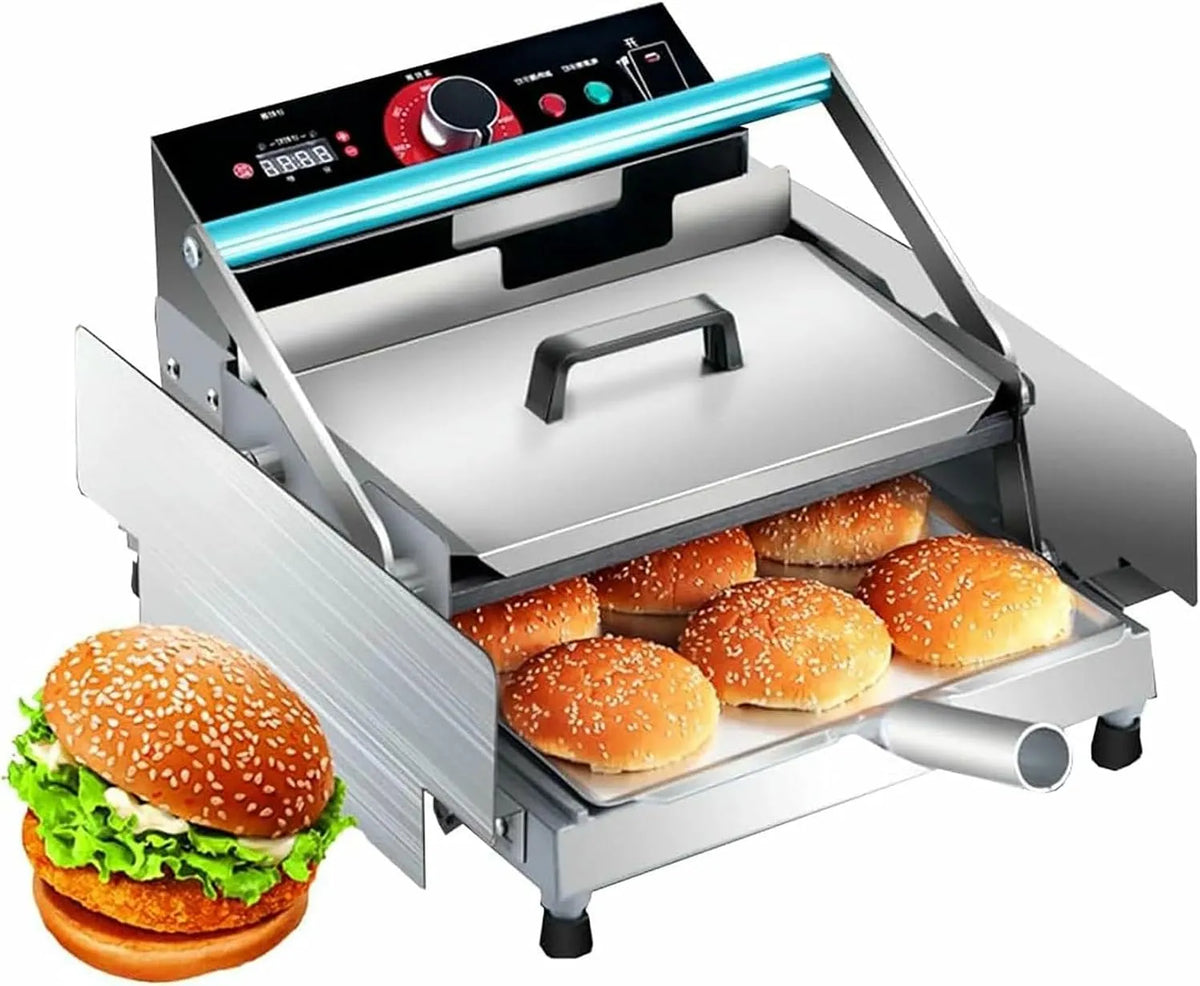 Generisch, Mini trouby, Komerční elektrické hamburger trouba s časovým a teplotním ovládáním, automatický, Šedá
