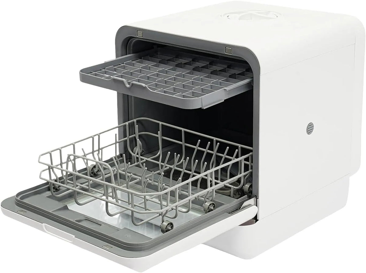 POTYYH, Stolní myčky nádobí, Stolní myčka nádobí, mini myčka s 6L vodní nádrží, volně stojící myčka nádobí se, Bílá, 6L, 41x46x46cm, 0, 58kW