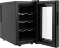 Beaudreaul, Nápojové chladničky, 8 lahví vína lednice, nápoje víno chladič Freestanding víno ledničky s digitálním, Černá, 8 l, 23L, 55W