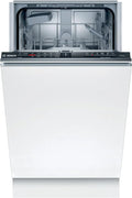 Bosch SPV2IKX10E, Myčky nádobí, 60 cm, Series 2 Smarter myčka nádobí Plně integrovaná, nerezová ocel, 45 cm široký, Stříbro / bílé, 45 cm