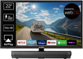 REFLEXION 12V-KFZ-Adapter LED22iBT, Přenosné televizory, Reflection LED2DIBT Smart-TV 22 palců s zvukovým pultem, Full HD, WLAN, Černá, 12V