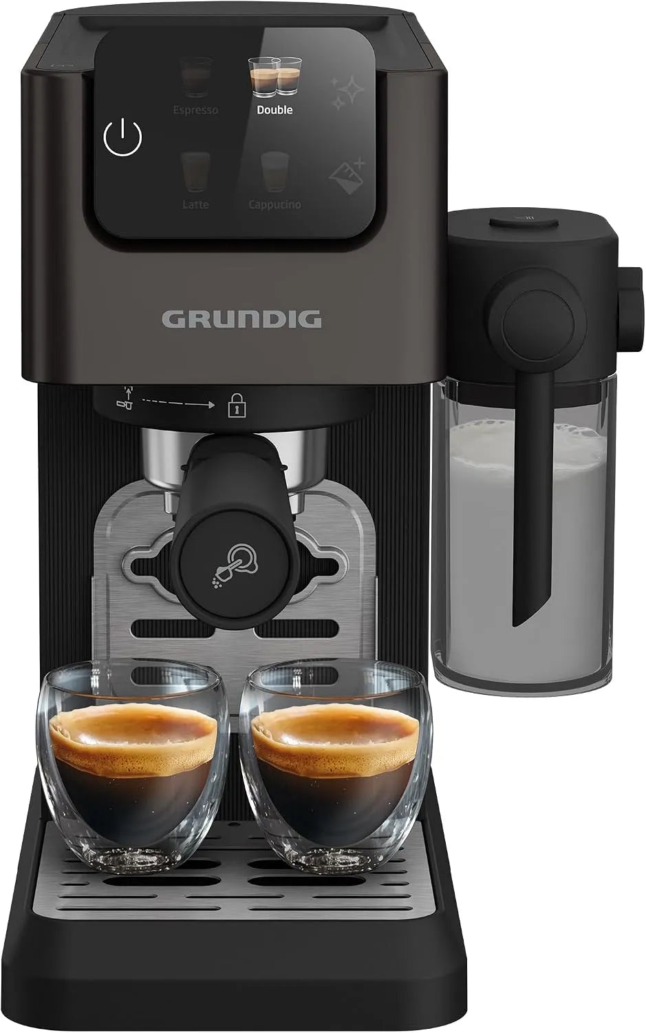 GRUNDIG DC5300, Kombinace espresso stroje a kávovaru, Základní KSM 6430 Delisia Coffee Series, 20 bar, 1628 W, Černá, 6430 v, 0, 3 l
