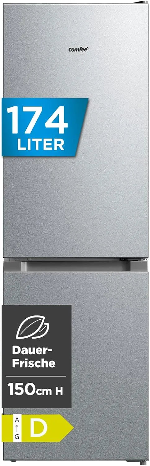 Comfee, Kombinované chladničky s mrazákem, Kombinace chladiče 174L, EEK D, 38dB, nízká mráz, 180 ° flip- rack, Bílá, 174L, 115l, 59l
