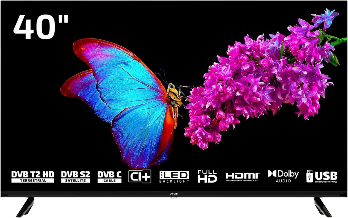 DYON, Televizory, Enter 40 Pro X2 40 palců Full HD Standard TV, Černá, Full HD, 100 cm, 3 x 55, 9 x 20