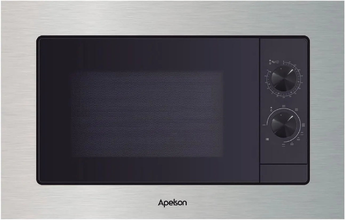 Apelson, Teplovodní mikrovlnná trouba, built- v mikrovlnné troubě AMW 2000G X + Grill 800 W, 5 etap, vnitřní provedení, Šedá, 2000G, 800 W