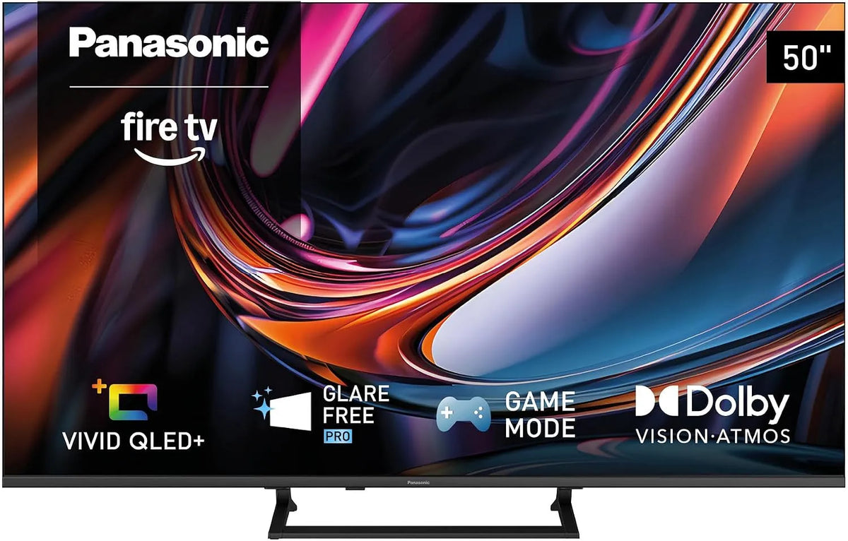 Panasonic TV-50W80C, Přenosné televizory, TV, 4K UHD Vivid QLED +, Glare Free Pro, Fire TV, Černá, 50W, 4K, QLED
