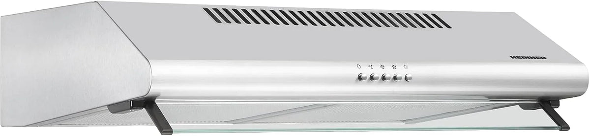 HEINNER XCH-450S, Podstavné digestoře, Rozmezí spodního pláště 60 cm - 326.4 m3 / h extrakční kapacita, Černá / stříbrná, 60 cm, 120 MM, 5 l