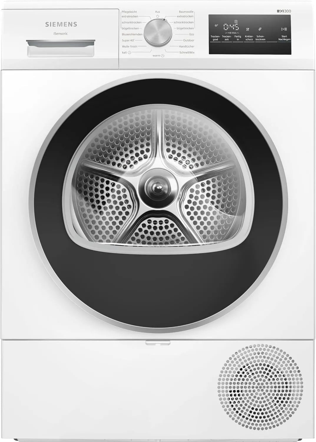 Siemens iQ300 WT45HV0EM, Sušičky s tepelným čerpadlem, vysoušeč tepelných čerpadel 8 kg autoDry, Černá, 300 v, 8 kg, 1 kg, 84, 2 cm