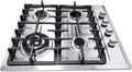 DaiJiubu 4/5Flammen, Varné desky, 4 / Gas Kochfeld nerezová ocel Küche Plynový sporák Stavební sporák Zemní plyn, Stříbrná, 3KW, 2.75KW