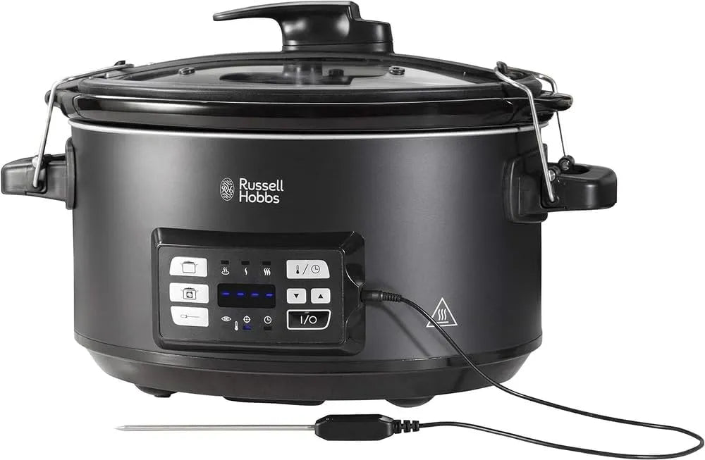 Russell Hobbs 3-in-1, Sous- Vide Gerer, multicooker [Pomalý Cooker, Sous Vide, pečený + jádro senzor teploty] těžký 6, 5l, Černá, 6