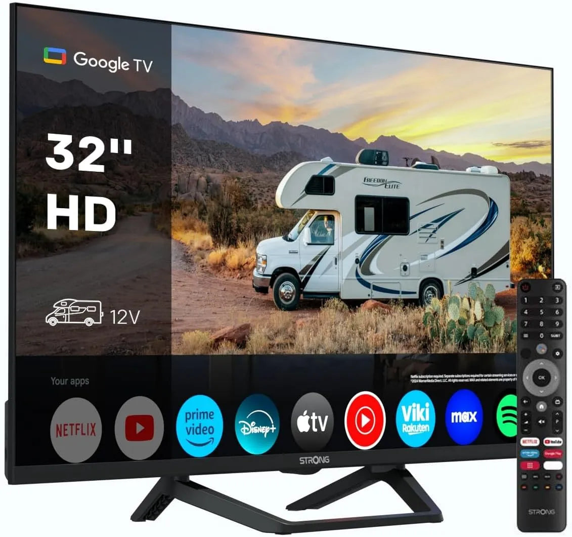 STRONG SRT32HG4723C, Přenosné televizory, Silný 32 'HD TV, černý, Černá, 32 ', 12V, 1366x768, 8W