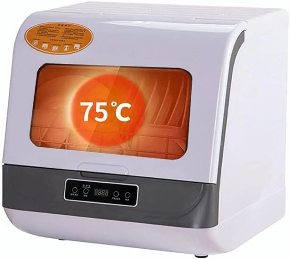 RKYRRKI, Stolní myčky nádobí, Myčka nádobí na nádobí Desktop Smart Household Automatické myčky nádobí Čištění a, Bílá, 220 V, 50 HZ, 1200W, 8L