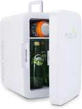 FLOVIA COOK BY NATURE 12V-Buchse, Minichladničky, Mini lednice, 2 v 1 stolové lednici s chladicí a teplotní funkcí, AC 220V v, Bílá, 12V, 2 v