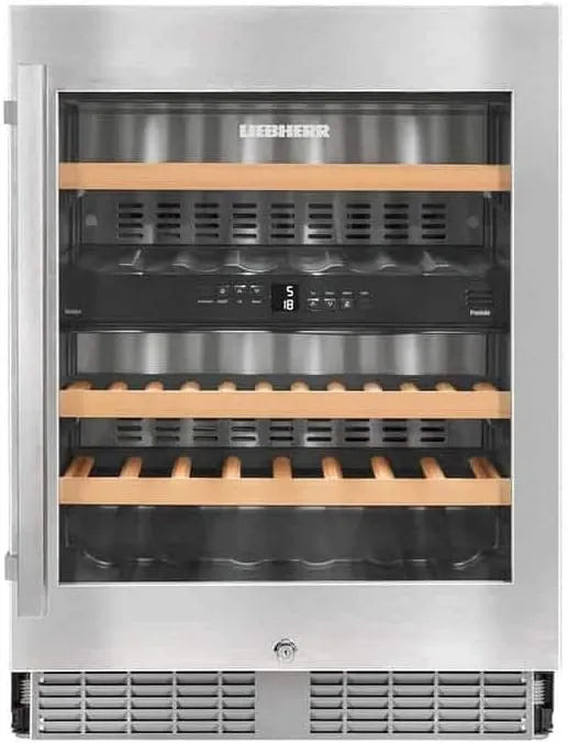 Liebherr UWTes1672-22, Vinotéky, UWTes 1672-22 Built- in winn temperature ovládání, Černá, 22 L