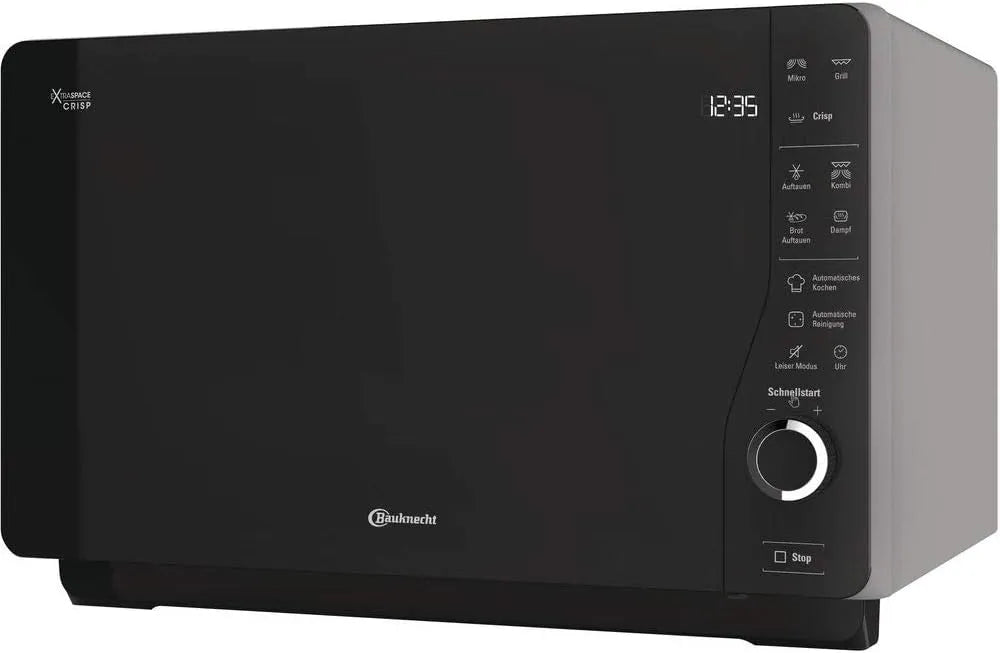 Bauknecht, Mikrovlny s ovesným a grilem, ExtraSpace Crisp MW 427 SL / Kombinace grilu a mikrovlnné trouby / Maximální, Stříbrná, 800 W, 25 L