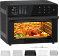 GUIVACI, Horkovzdušné fritézy, Teplý vzduch fritor XXL 30L - teplá trouba s LED dotykovým displejem, cirkulací, Černá, 30L, 1800W, 6 kg, 4 v