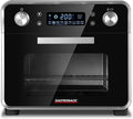 GASTROBACK, Mini trouby, 42815 Design Pečivo Air Fry & Pizza, 1680 Watt, 5 IN 1: Pizza trouba, teplý, Černá / stříbrná, 1680 W, 22 l, 3 v