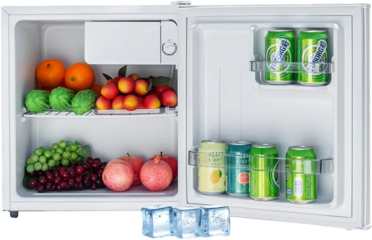 Smad, Minichladničky, 46L Mini Lednice 230V, Malý stůl Lednice, Rozsah teploty 0-10 ° C, Reverzibilní, Bílá, 46L, 230V, 48 l, 45 × 45 × 51 cm