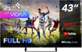 Smart Tech 43FV02V, Přenosné televizory, TV 43 palců Smart TV VIDAA s rozlišením Full HD, Černá, 02V, Full HD, 108 cm