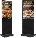 YCKJNB, Monitory, 43 palců Digitální zákaznická zátka, FHD LCD IPS Digitální reklamní displej s OS, Černá, 3l