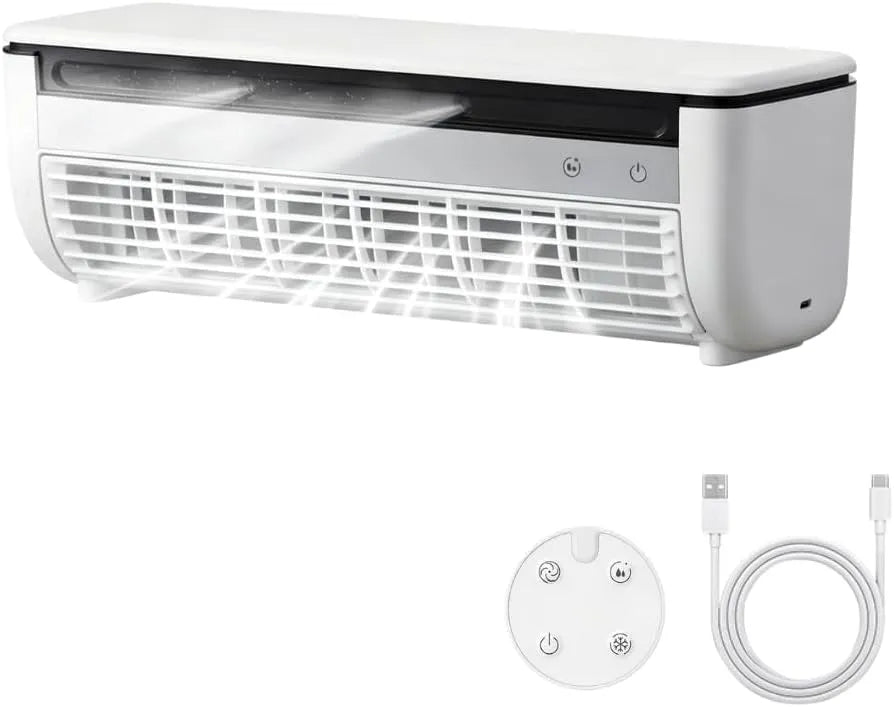 Zecnaud 6000mAh, Mobilní klimatizace, mini klimatizace bez výfukové hadice, ventilátor s, Bílá, 55 dB, 20 W