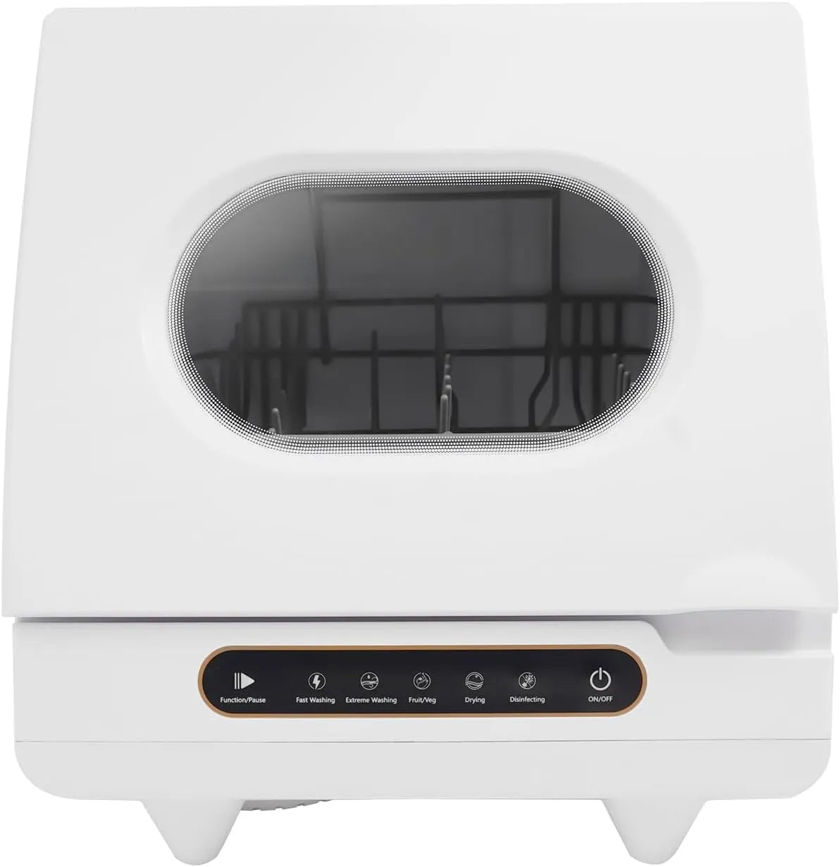 XIAYUHE, Stolní myčky nádobí, Mini myčka nádobí, 800W myčka nádobí s 2 pracími režimy, 5 funkcí, 45 45, Bílá, 800W, 38cm, 220V, 50Hz