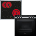 Siemens iQ500 EQ521KA11, Sety sporáku a trouby, set s elektrickým sporákem 60 x 60 cm, Černá, 60 x 60 cm, 11 V, 517G, 71 l