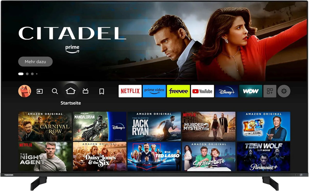 TOSHIBA 65QF5D63DA 65-inch, Televizory, QLED TV / Fire TV (4K Ultra HD, HDR Dolby Vision, Smart TV, Triple-Tuner, Alexa, Černá, QLED, 4K, 164 cm