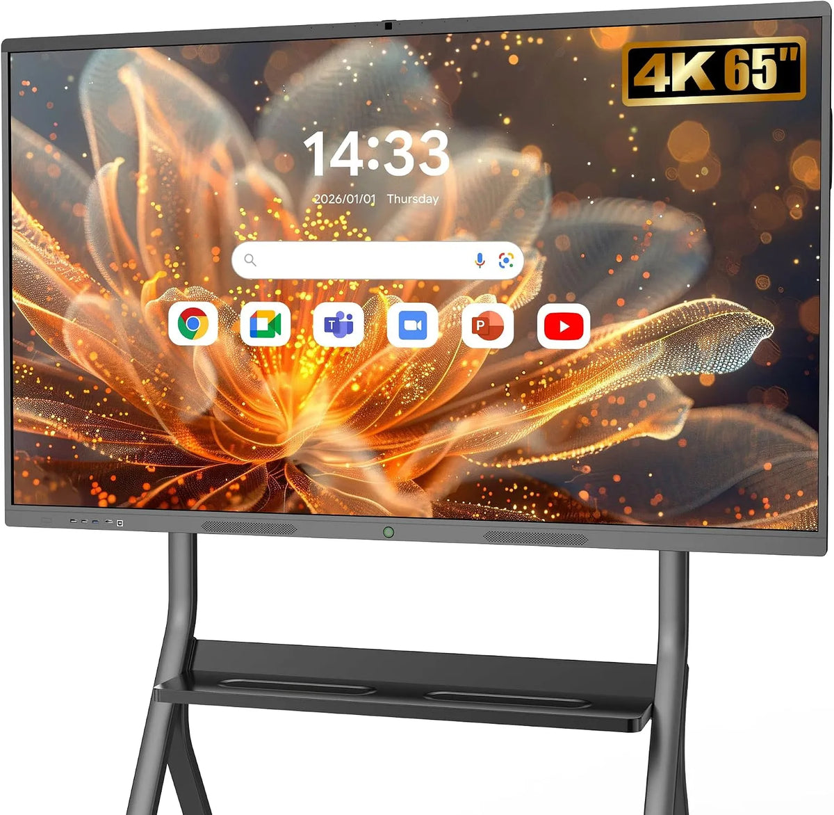 YCKJNB 128GB, Elektronické tabule, 8GB+ 65 'Interaktivní tabule 4K UHD, smartboard s mikrofonem a fotoaparátem, Černá, 8G, 128G, 65 ', 4K